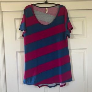 LulaRoe striped shirt large, excellent condition